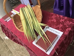 Palm Sunday service in-person and on-line